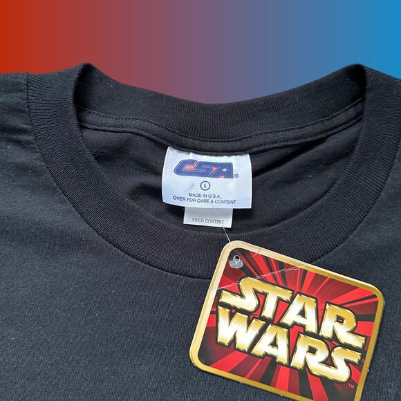 CSA Star Wars Y2K/90s Vintage Darth Maul NWT Black SS Tee Size L - Picture 5 of 7